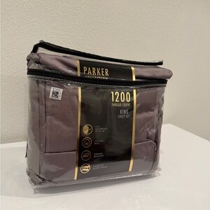 Parker Luxury Sateen Sheet Set in Mauve Gray